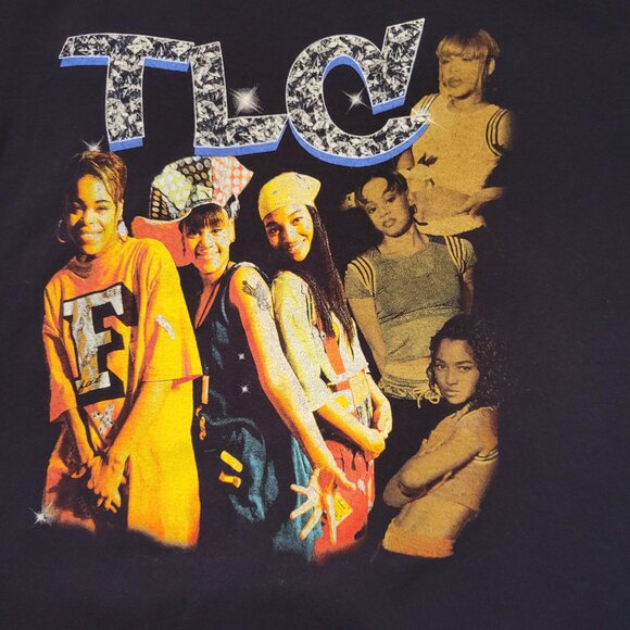 Rare TLC Official Concert T-Shirt Size M Vintage 90s Hip Hop R&B Tour Tee - Picture 2 of 7